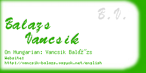 balazs vancsik business card